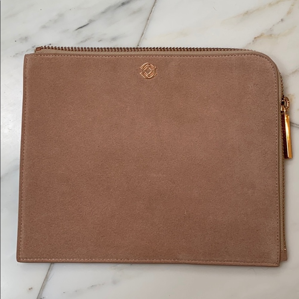 Dagne Dover X Marianna Hewitt suede clutch